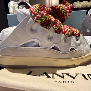 Lanvin Men’s Curb Mule Sneakers - White (size 12)